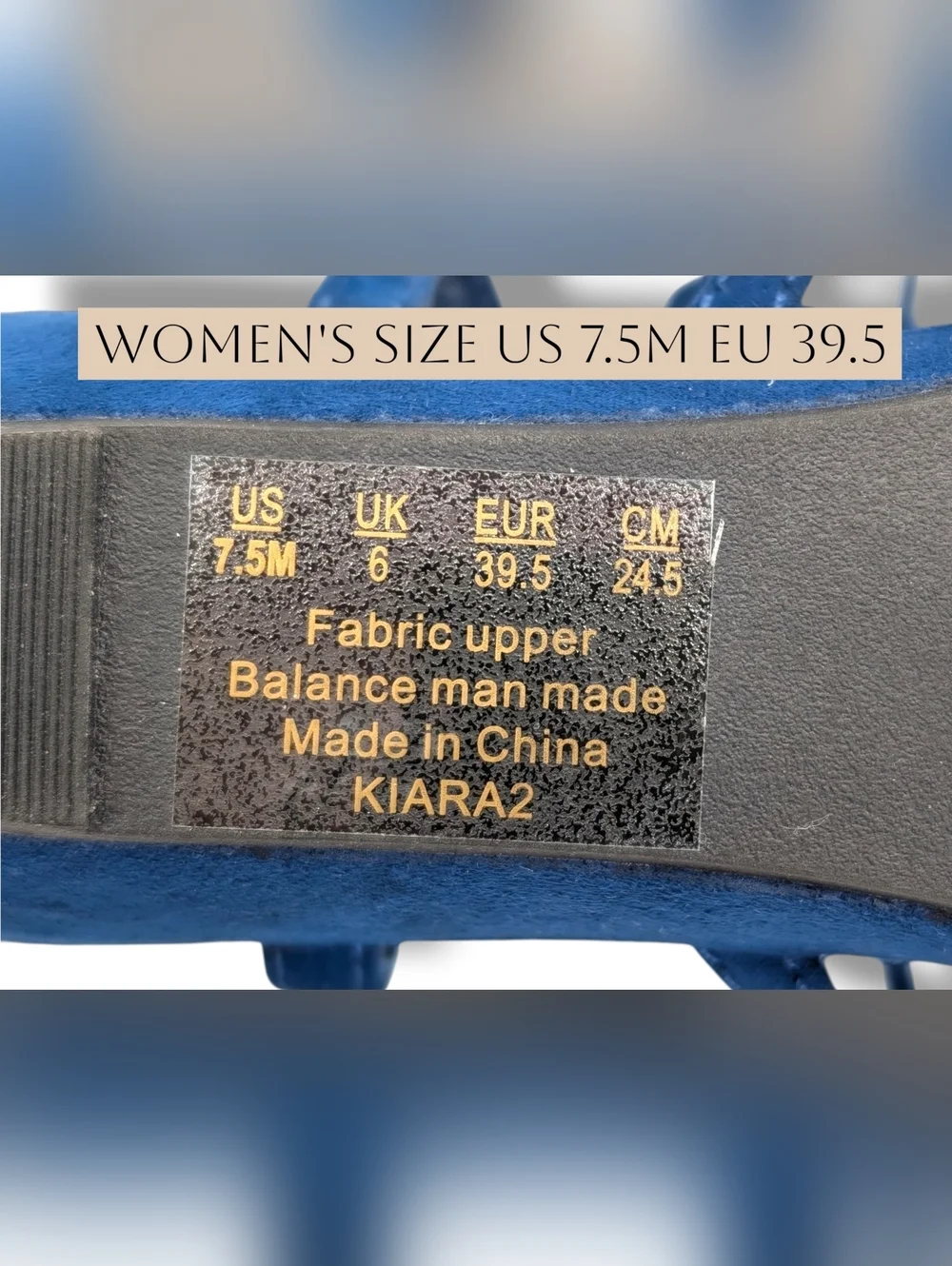 NWT Carlos Kiara2 Sz 7.5 Strappy Low-Wedge Rich Blue Fabric Upper Silver Buckles